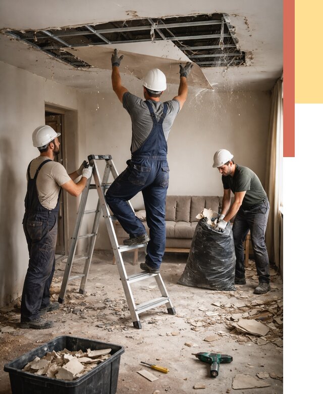 Демонтаж гипсокартонного потолка в Вязниках от 449 руб. за м2 — ОТДЕЛОЧНИК-Взн