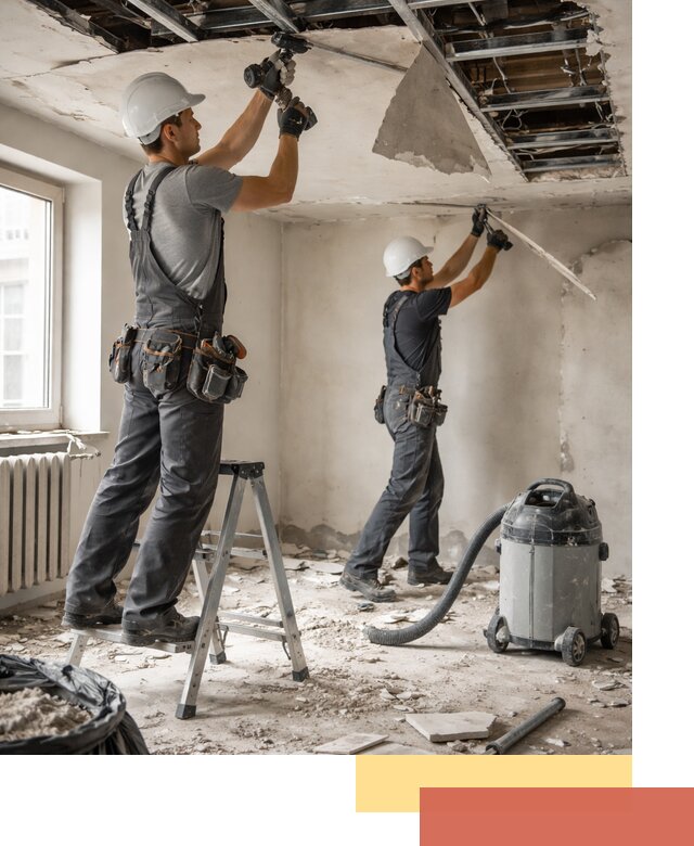 Демонтаж гипсокартонного потолка в Вязниках быстро и аккуратно