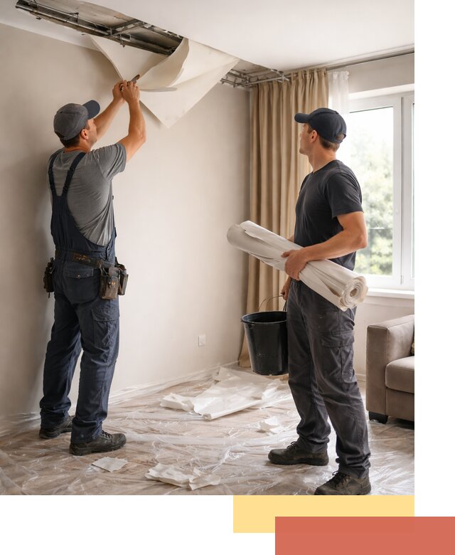 Демонтаж натяжного потолка в Вязниках быстро и аккуратно