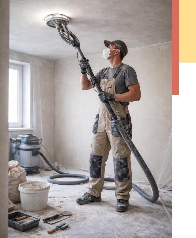 Шлифовка потолка в Вязниках от 3739 руб. — услуги шлифования потолка | ОТДЕЛОЧНИК-Взн