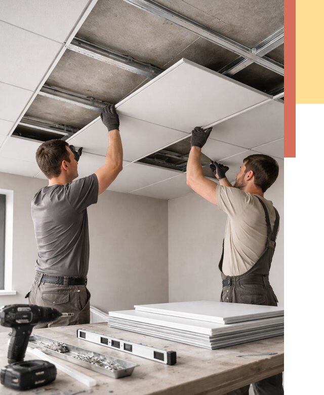 Монтаж кассетного потолка в Вязниках от 4807 руб/м2 — установка и сборка | ОТДЕЛОЧНИК-Взн