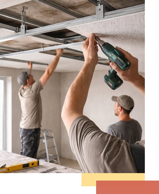 Монтаж акустического потолка в Вязниках под ключ