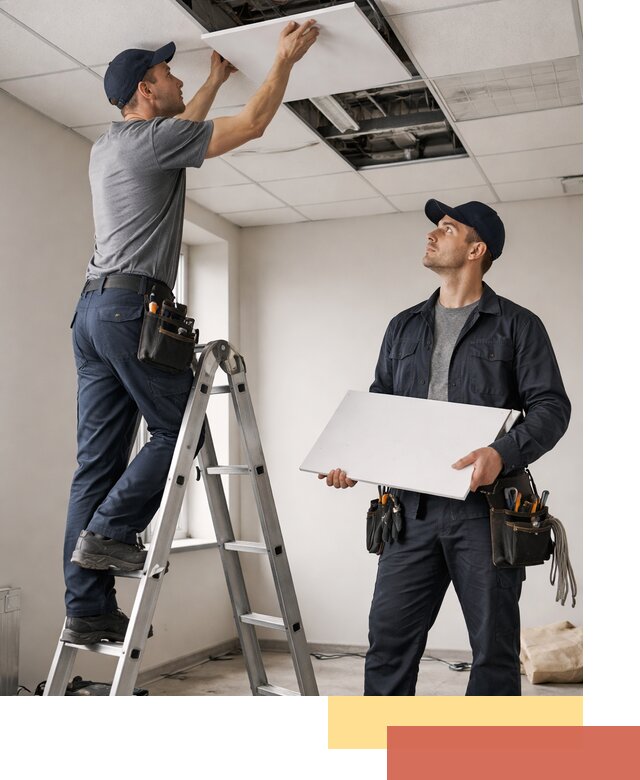 Обслуживание подвесного потолка в Вязниках — ремонт и чистка