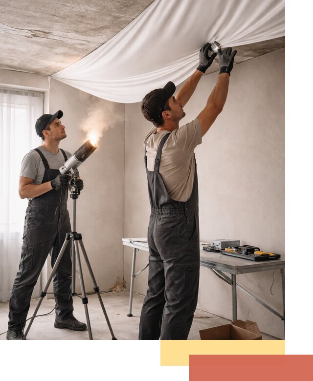 Установка натяжного потолка под ключ в Вязниках