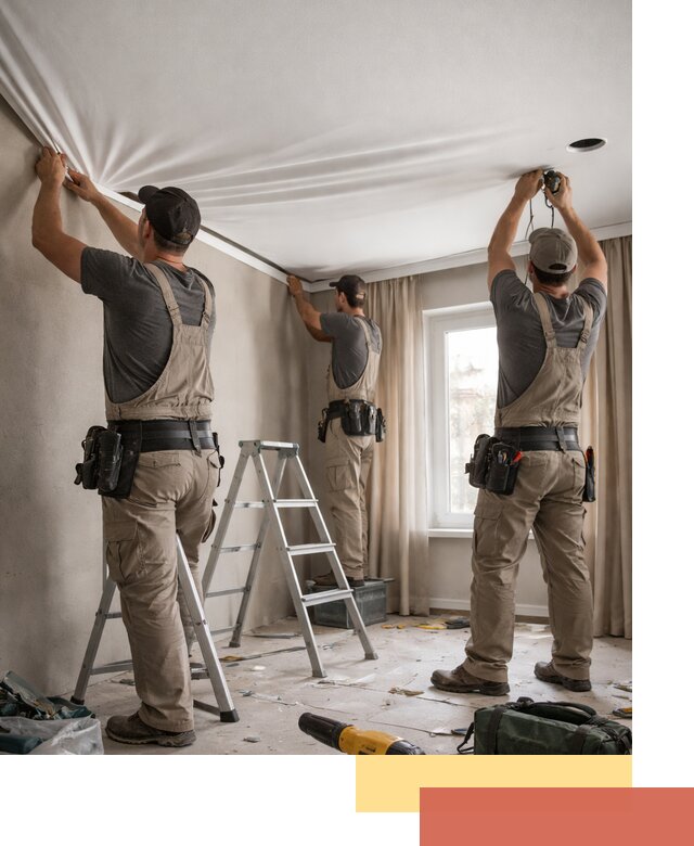 Монтаж матового натяжного потолка в Вязниках качественно и быстро