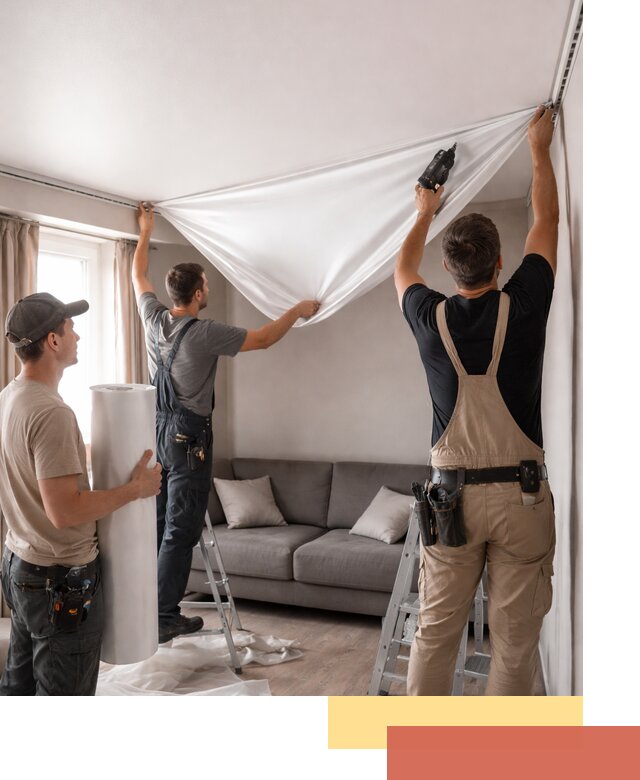 Монтаж сатинового натяжного потолка в Вязниках качественно и быстро