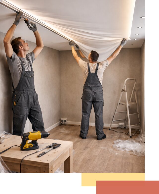 Монтаж натяжного потолка с подсветкой в Вязниках цена и сроки