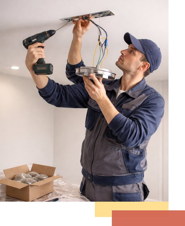 Установка люстры в натяжной потолок в Вязниках