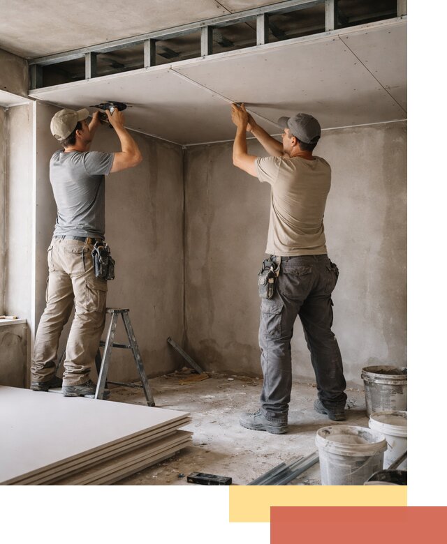 Короб из гипсокартона на потолке под ключ в Вязниках