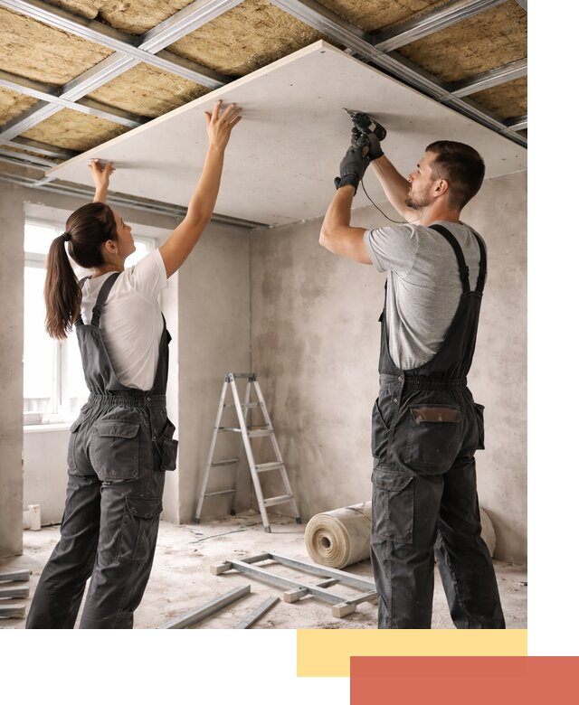 Звукоизоляция потолка из ГКЛ в Вязниках профессионально и надежно