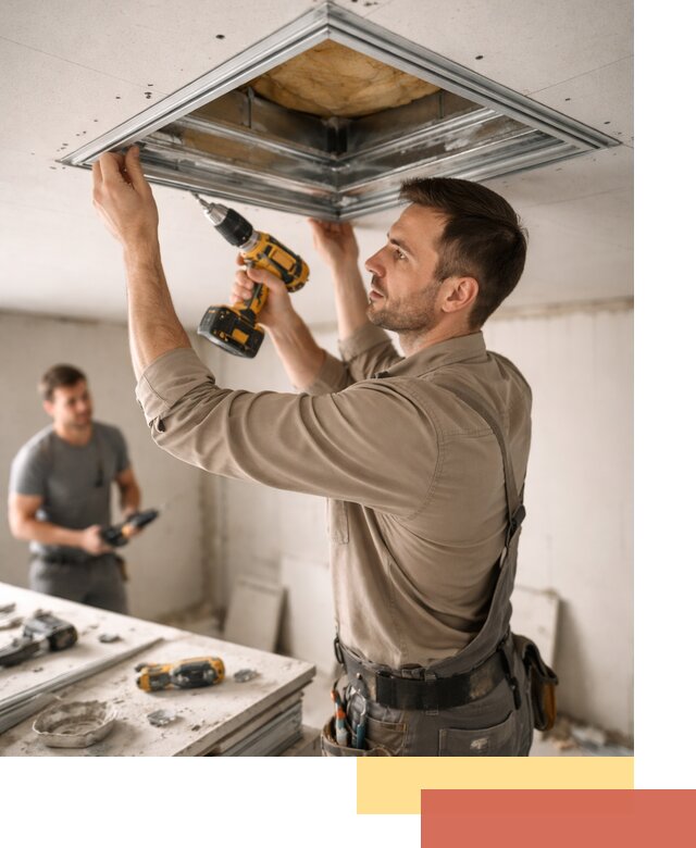 Монтаж люка в потолок из ГКЛ в Вязниках