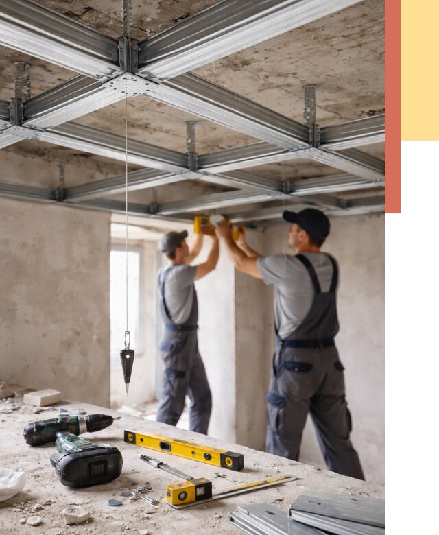 Монтаж каркаса потолка из профиля в Вязниках от 4807 руб. — услуги ОТДЕЛОЧНИК-Взн