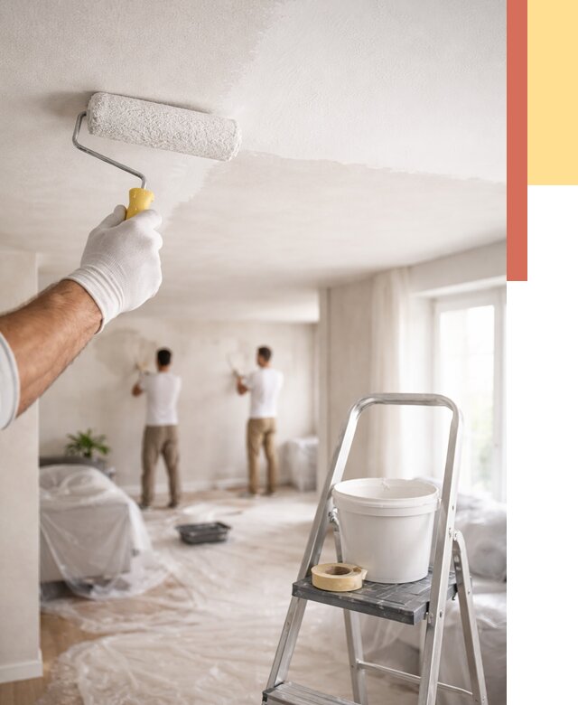 Покраска потолка акриловой краской в Вязниках от 2671 руб. | ОТДЕЛОЧНИК-Взн