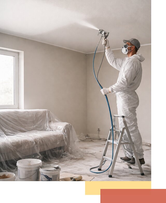 Покраска потолка краскопультом в Вязниках быстро и качественно