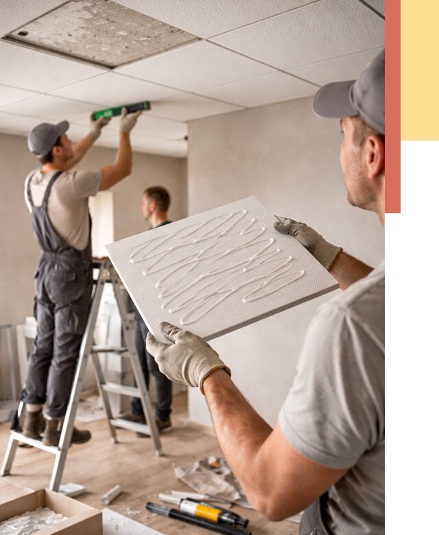 Монтаж потолочной плитки в Вязниках от 4807 руб. — быстро и недорого | ОТДЕЛОЧНИК-Взн