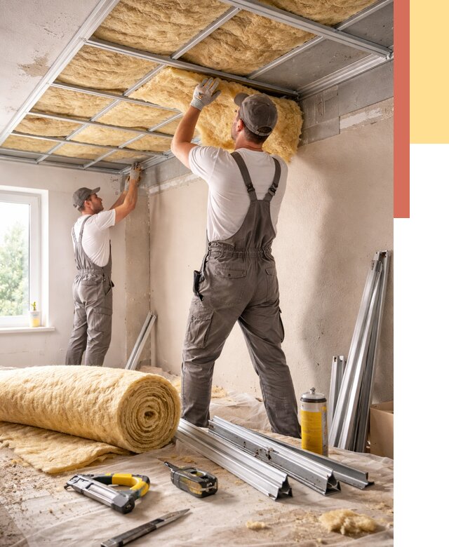 Утепление потолка в Вязниках от 7692 руб/м2 — недорого, быстро, под ключ | ОТДЕЛОЧНИК-Взн