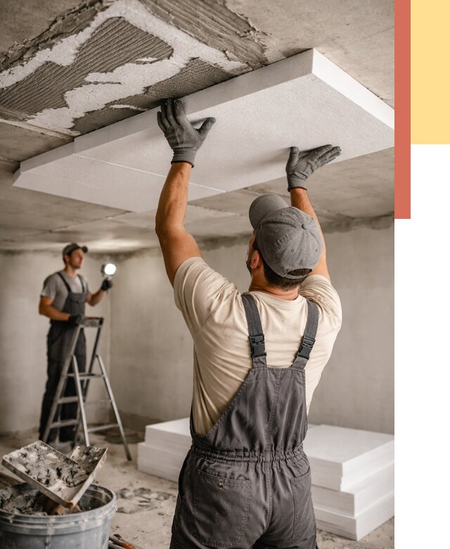 Утепление потолка пенопластом в Вязниках от 4807 руб/м2 — недорого и быстро | ОТДЕЛОЧНИК-Взн