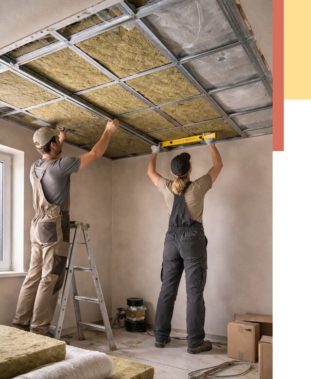 Шумоизоляция потолка в Вязниках от 1335 руб. под ключ — услуги ОТДЕЛОЧНИК-Взн