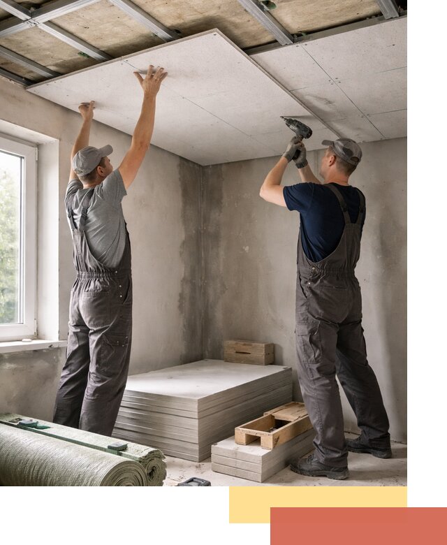 Шумоизоляция потолка панелями ЗИПС в Вязниках